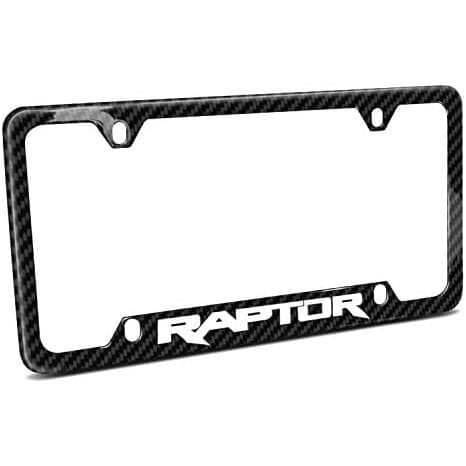 Para Ford F-150 Raptor Preto Real Fibra De Carbono 50 Estados Quadro Da Placa De Licença