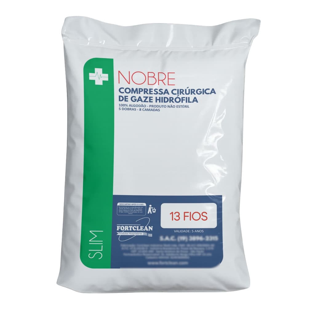 Compressa de gaze nobre slim 13 fios pacote de gaze 240g 100% algodão não estéril para proteção