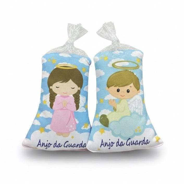 Almofada Anjo Da Guarda Proteção Para Criança Naninha Oração Santo Anjo