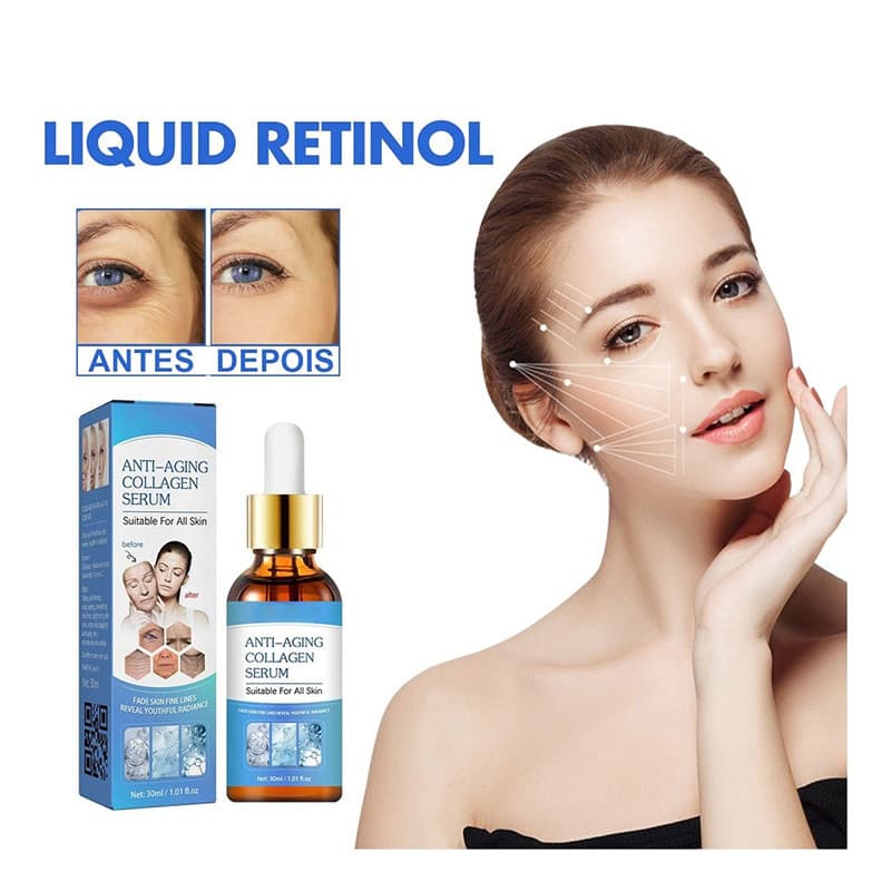 Líquido Retinol Rosto Soro Endurecimento Colágeno Anti-Envelhecimento Pontos Escuros Essência Em Branco