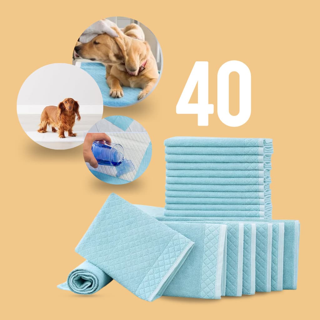 Fralda Descartável Tapete Higiênico Kit 40un 60x60 Para Cães Gatos
