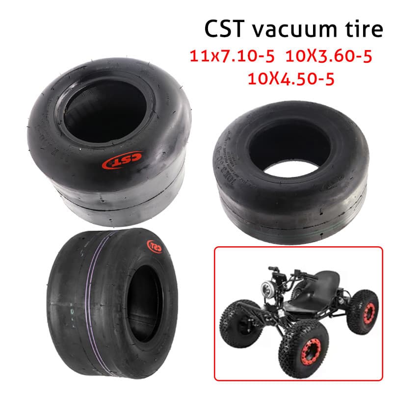 Kart Movido A Gás 10x4.50-5 11x7.10 Polegada Substituição De Roda De Plástico PVC Pneu Aro Scooter Manga Deriva Trike Ru