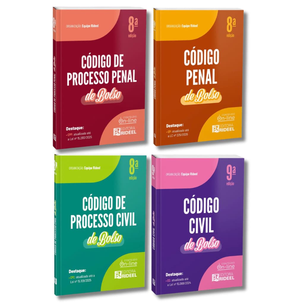 Código Civil + Processo Civil + Penal + Processo Penal Bolso