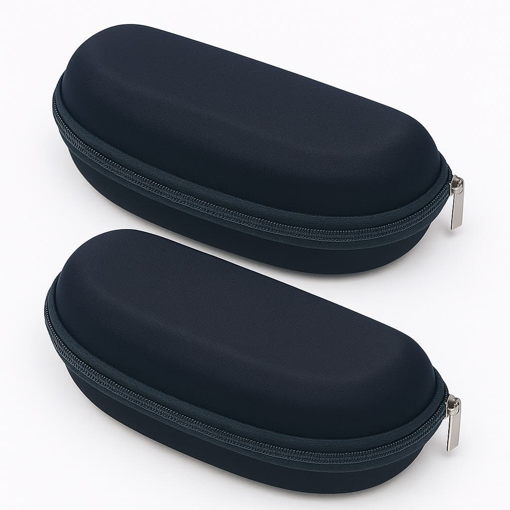 Kit 2 Porta Óculos Estojo Case Capinha Para Óculos De Sol De Grau Com Zíper