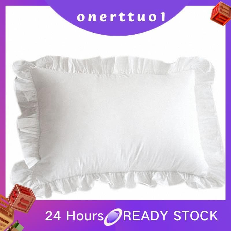 Fronha 100 % Algodão Com Babados E , Capa De Almofada Branca