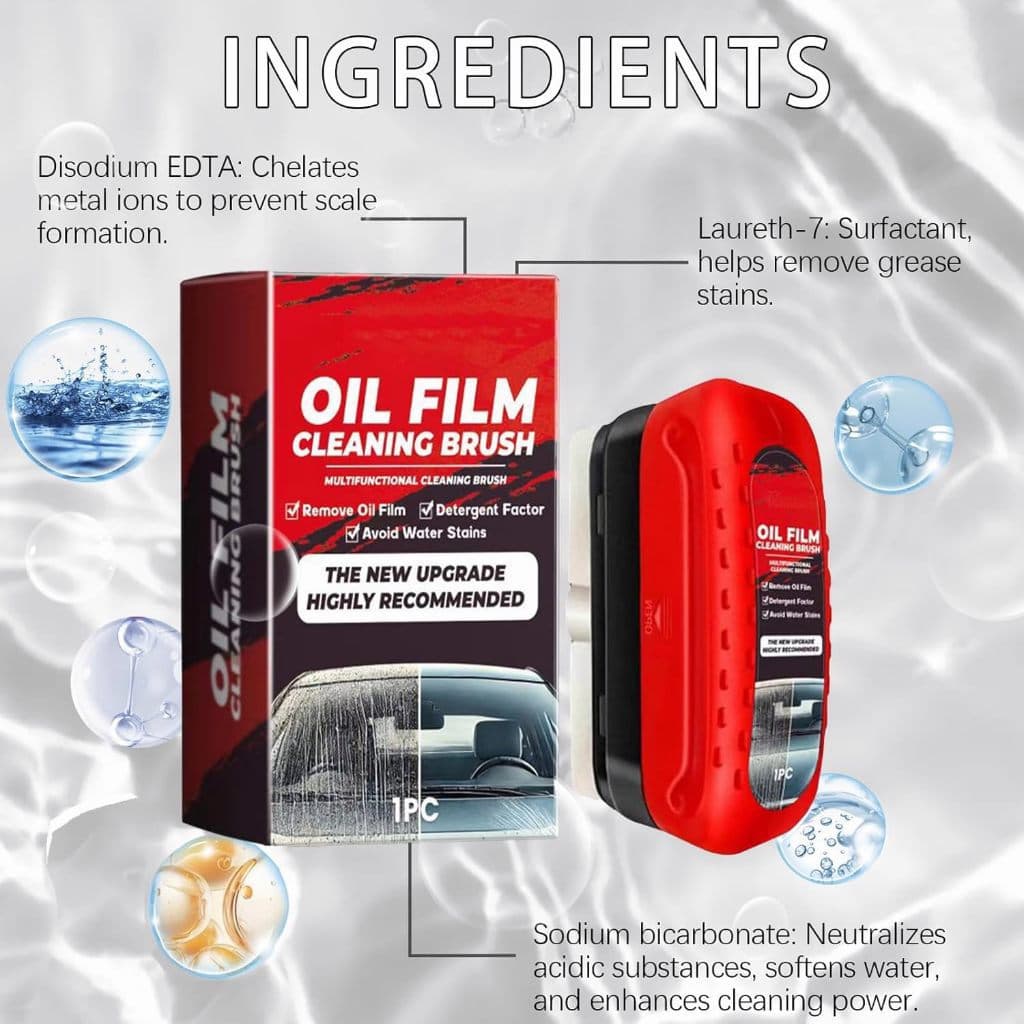 Escova De Limpeza De Filme De Óleo Automotivo , Reutilizável De Uma Peça , Placa Vidro À Prova De Chuva E Neblina , Capa