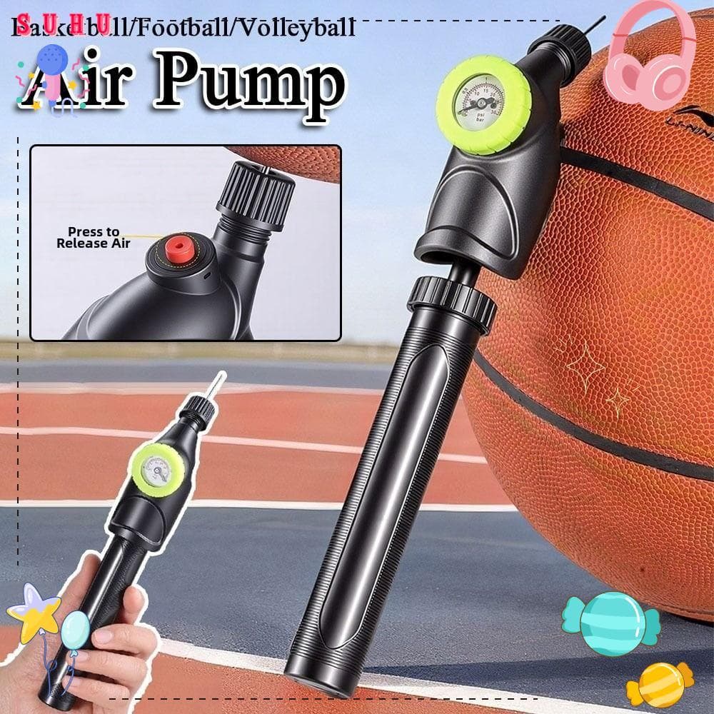 Bomba De Bola SUHU , Com Ar De Basquete Manual De Painel , Vôlei De Futebol Haste De Pressão Durável