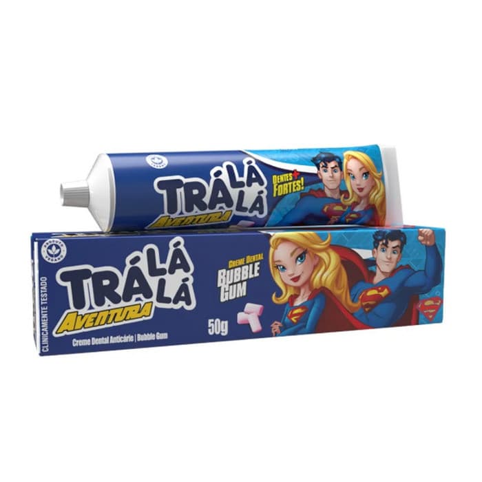Creme Dental Trá Lá Lá Aventura Kids Bubble Gum 50g