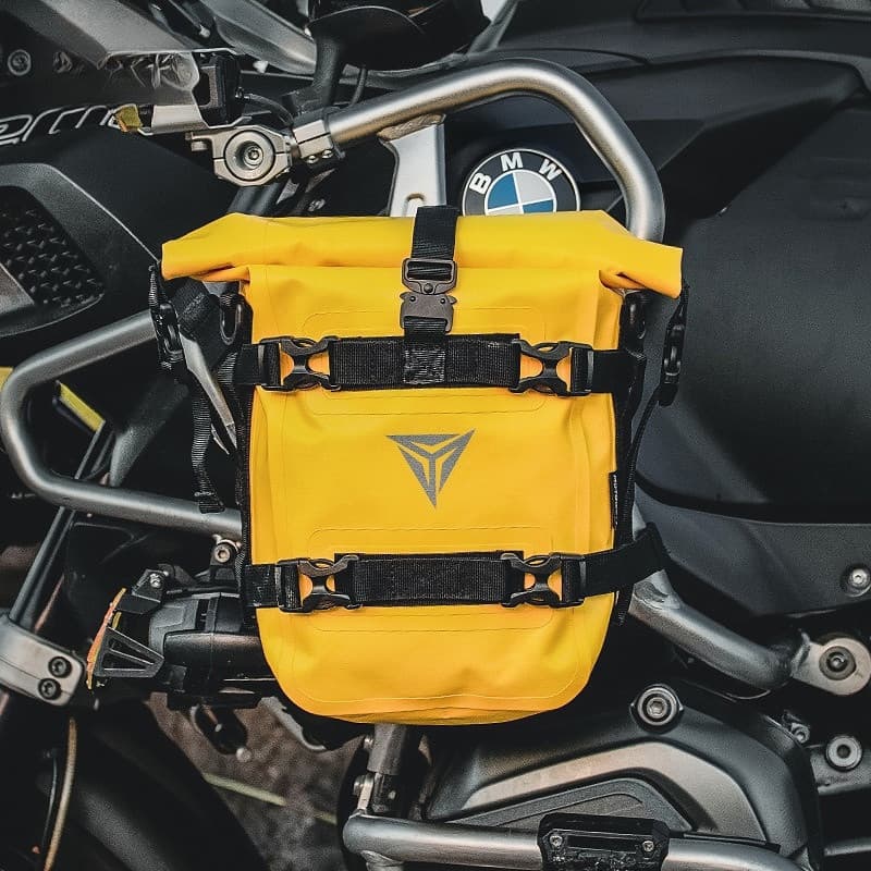 Bolsa para barra de proteção de motocicleta, bolsa lateral para para-choque, bolsa lateral impermeável de grande capacid