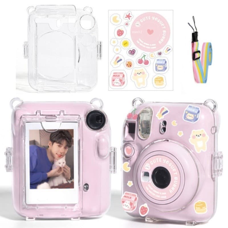 Bolsa para câmera Mini 12 com alça de ombro removível, compatível com Fuji mini12