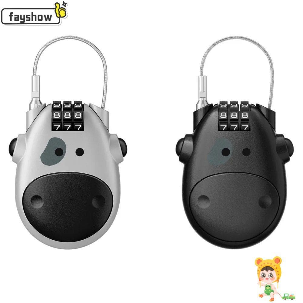 Bloqueio De Senha FAYSHOW , Trava De Cabo Retrátil De Motocicleta Com Flexível Segurança De Fio De Aço Antirroubo