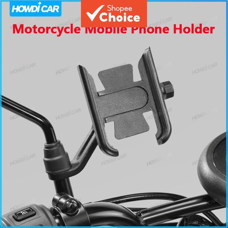  Suporte de Celular para Moto para Tela até 6,5 Polegadas, Base no Guidão/Retrovisor, Rotação 360°, Acessórios