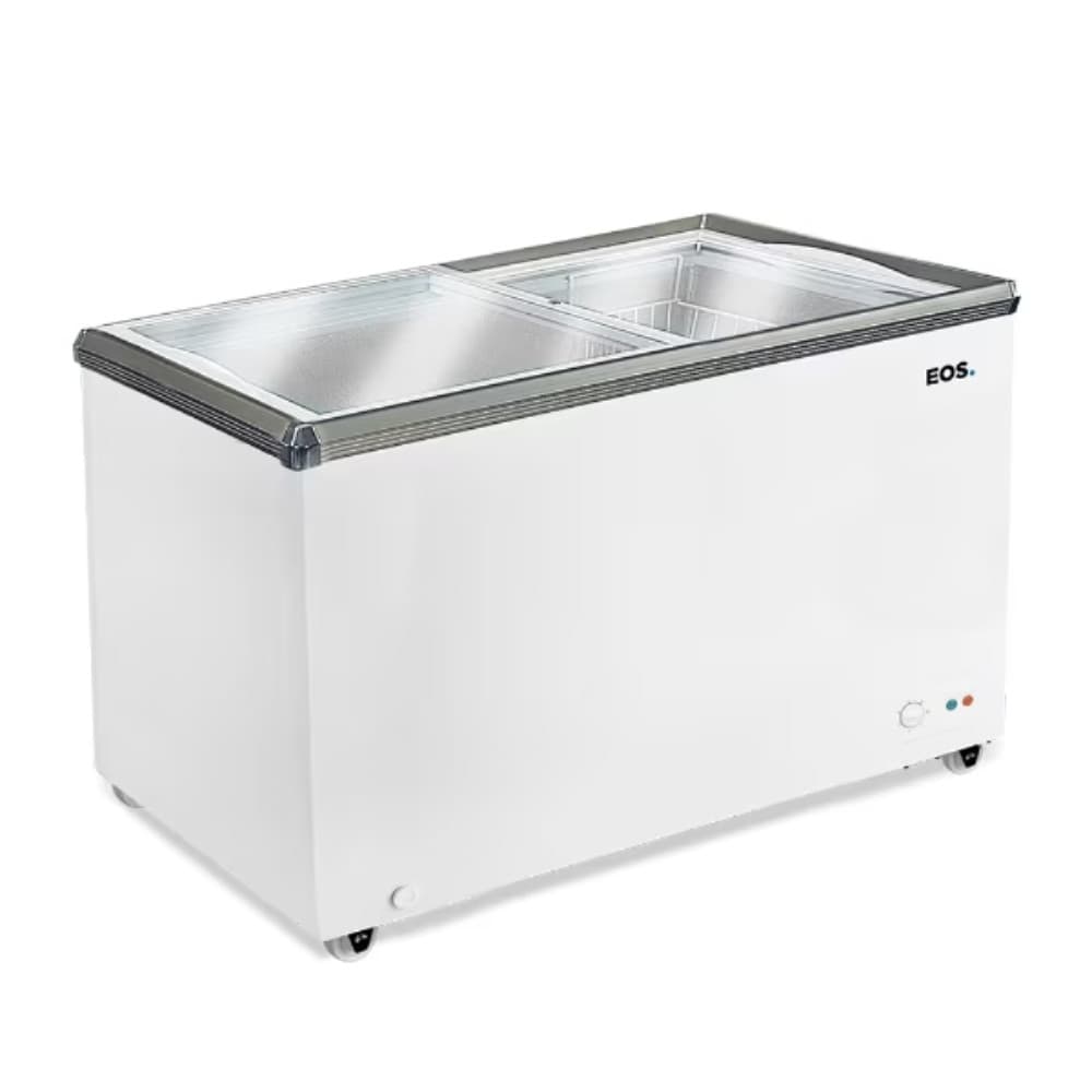 Freezer Conservador Horizontal EOS 247L Eco Gelo Tampa de Vidro EEH300XX Branco