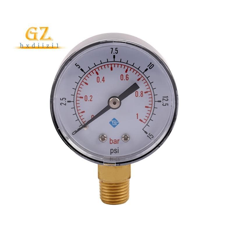 [gzhxdiizi1] 0-1bar 50mm Medidor De Pressão De Água Manômetro De Rosca NPT De 1/4 Polegada-50-15psi