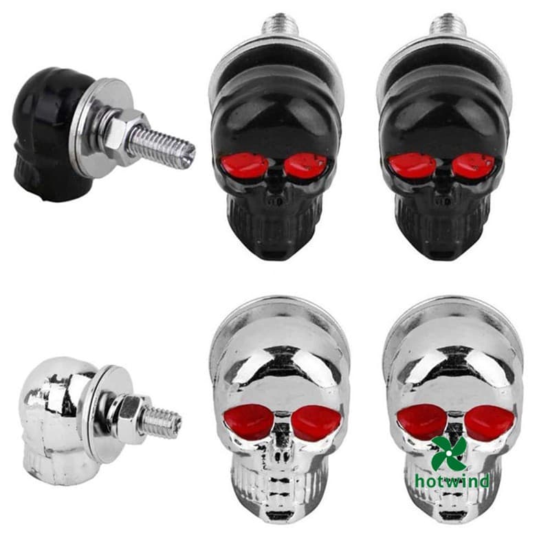2 peças de Parafuso e Fixação para Automóveis Caveira de Motocicletas 3296