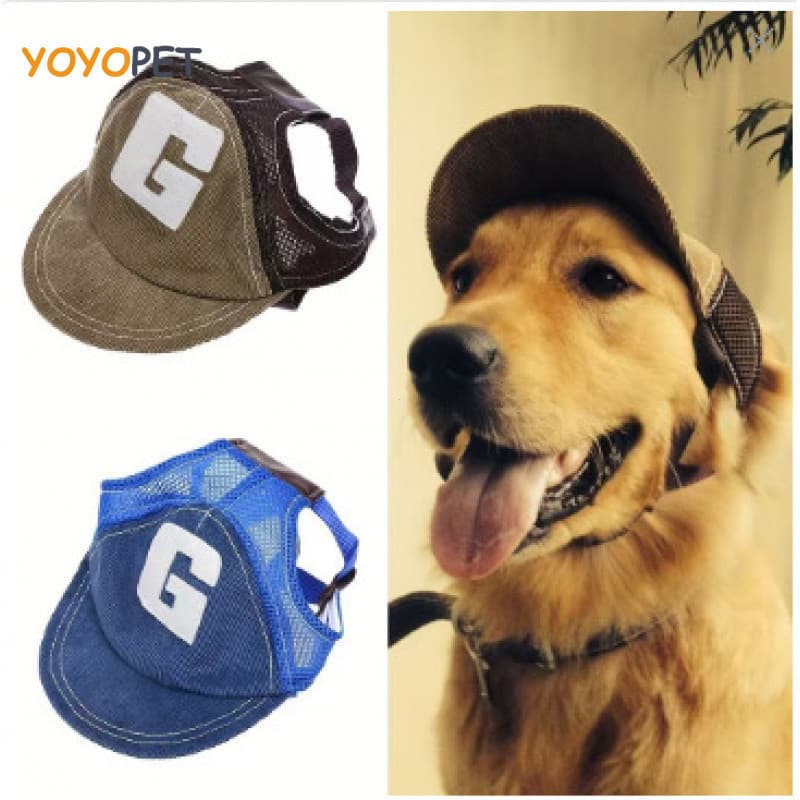 Boné De Beisebol Para Cachorro Grande Estilo Teddy Golden Retriever-Acessório Leve E Respirável Animais De Estimação Tod