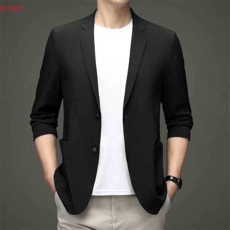 Blazer Casual Masculino Quente Leve Terno De Negócios Jaet Bla Luto Topo