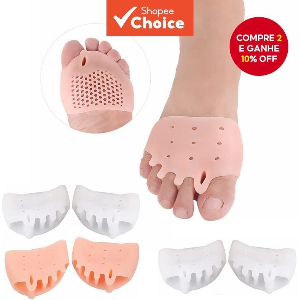 1 Par De Separadores De Dedos De Silicone Para Hálux Valgo E Corretores Martelo Alívio Da Dor No Antepé