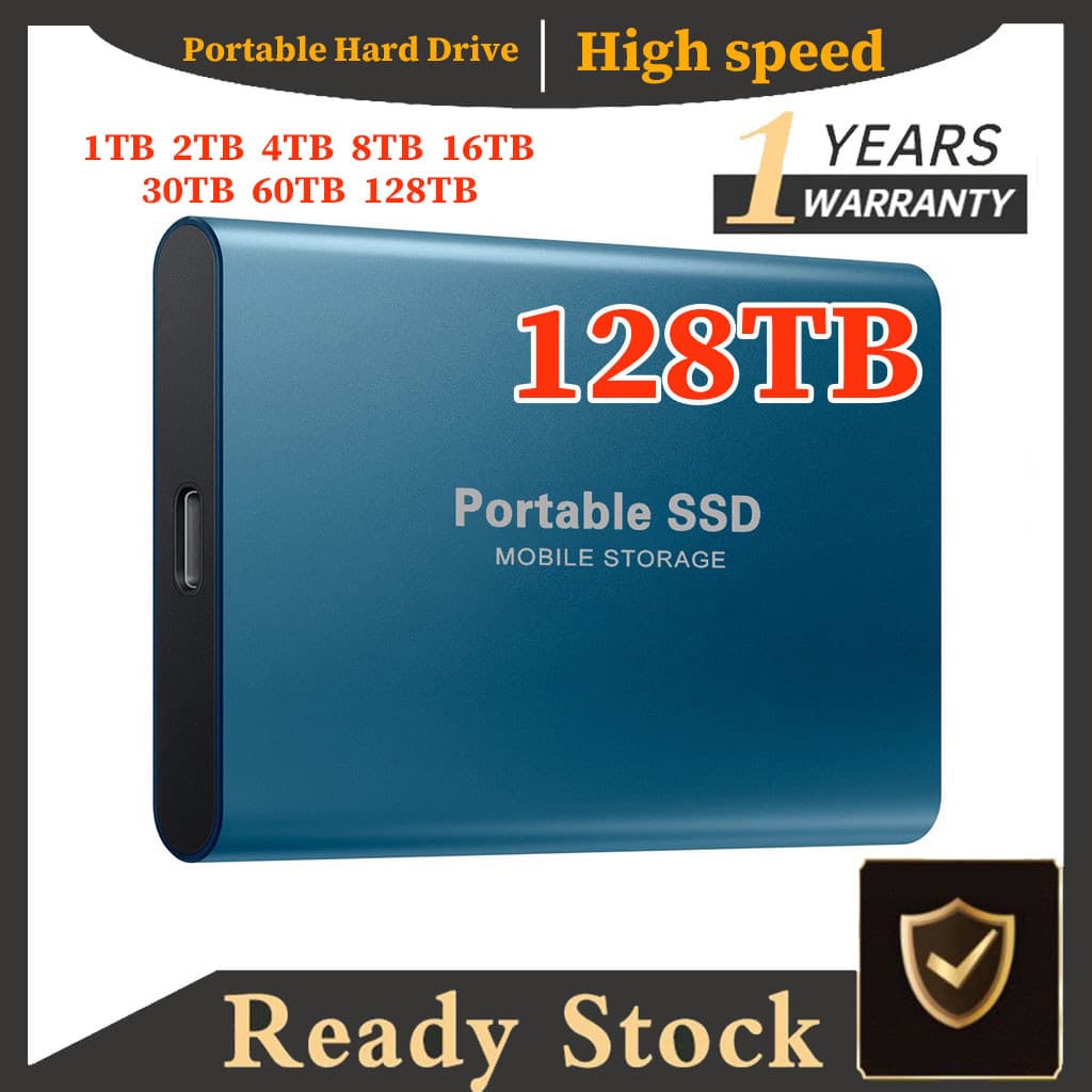 Disco Rígido Externo 30TB/16TB Portátil SSD 60TB/128TB USB3.0 8TB/4TB/2TB/1TB Para Dados De Laptop