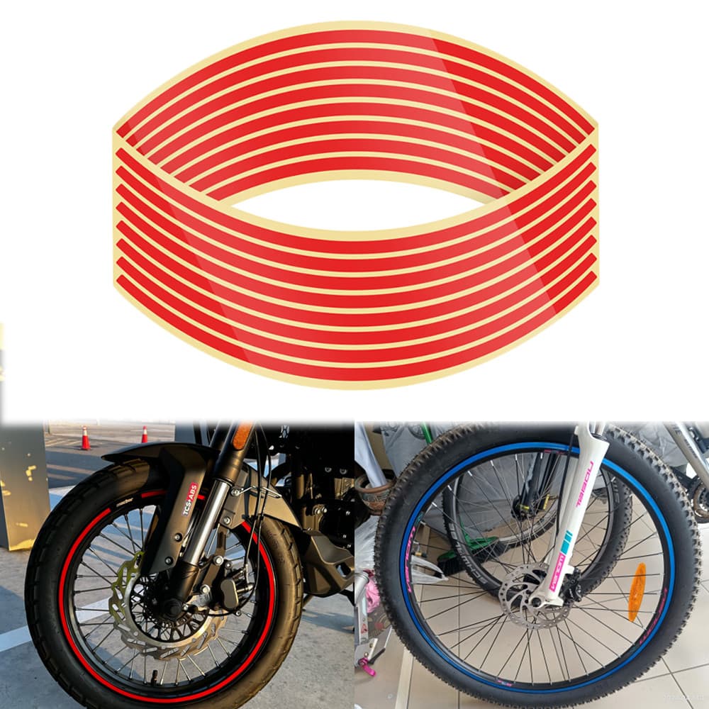 1 Conjunto De 16 Pçs Adesivo De Roda Reflexivo Aro Listra Fita Bicicleta Motocicleta Adesivos Para Honda Kawasaki Z750 Z
