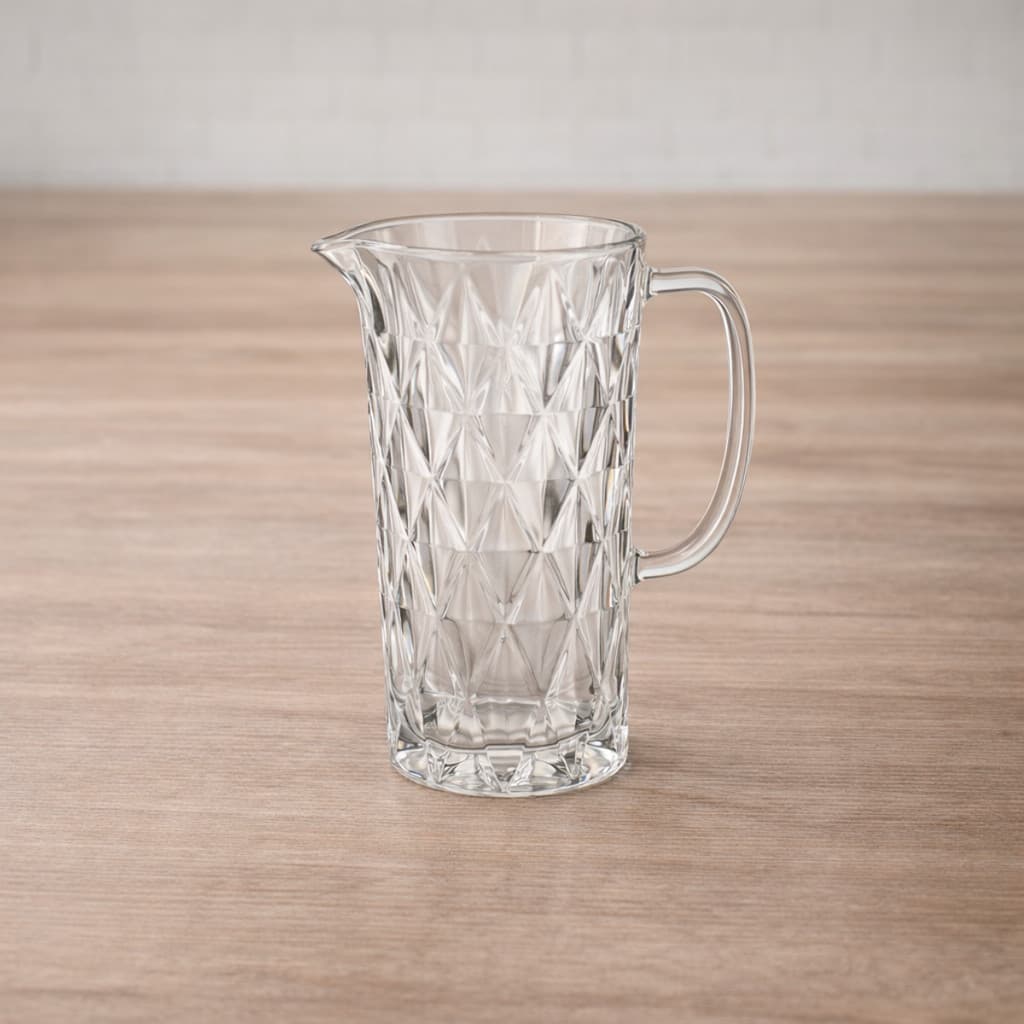 Jarra de Vidro 1,2L Transparente para Água e Suco