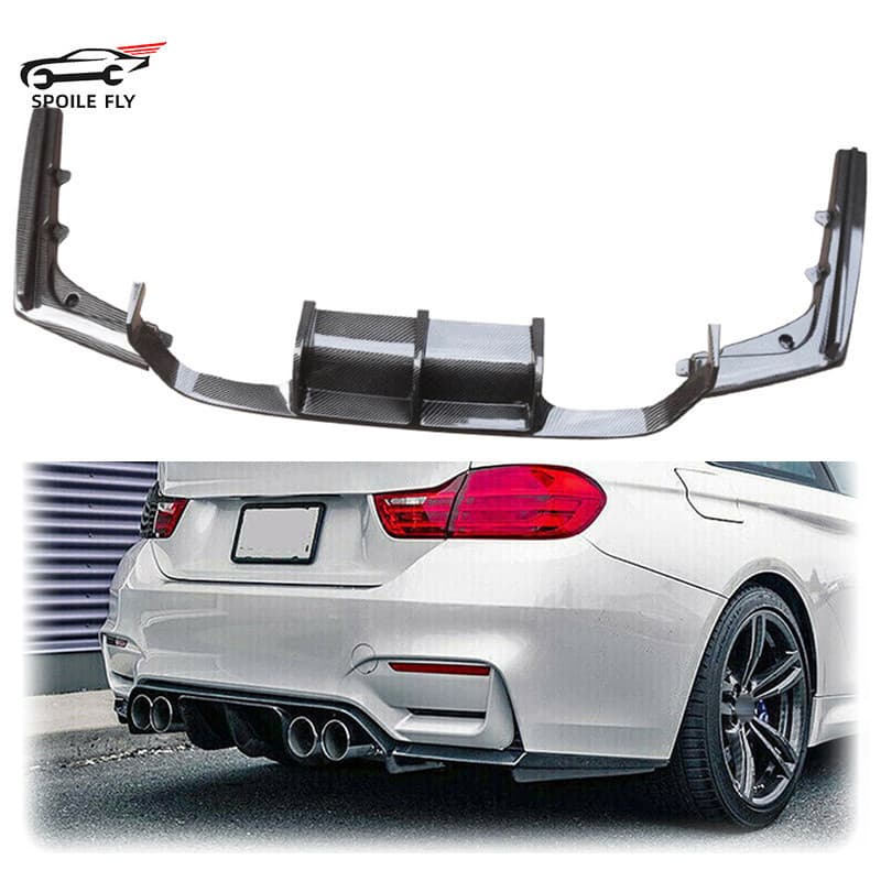 Alta Qualidade Amortecedor Traseiro Lábio Brilhante Preto Ou Fibra De Carbono Olhar Corpo Kit Spoiler Para BMW F80 M3 F8