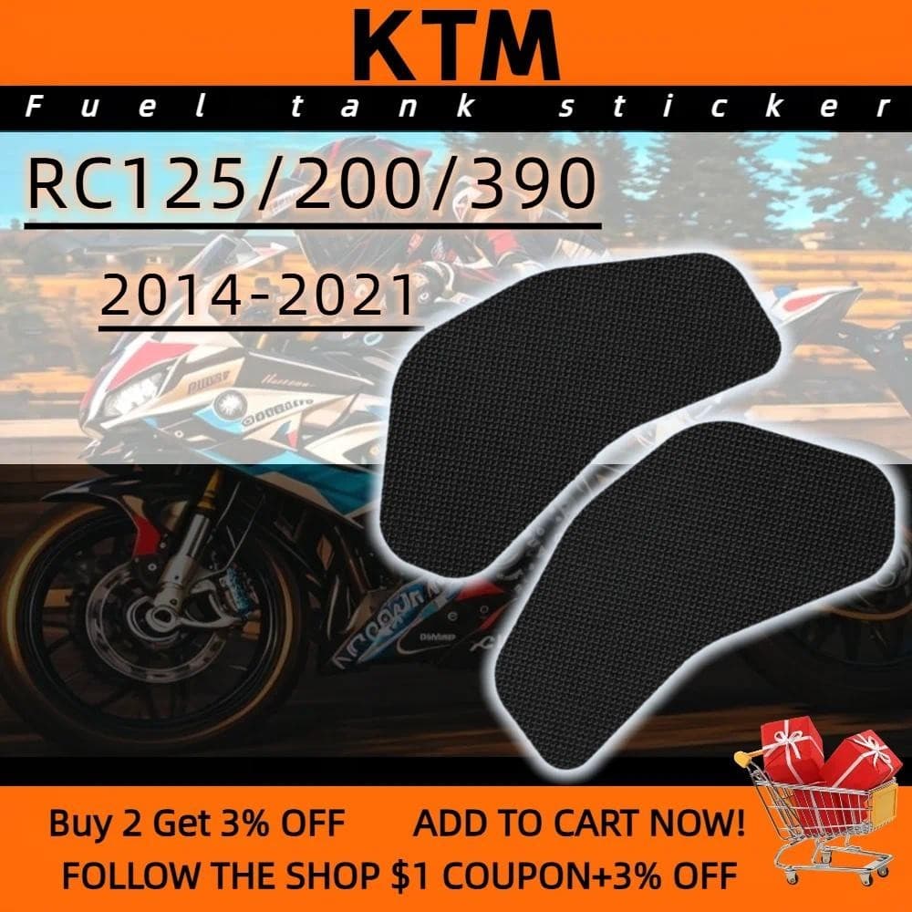 Para KTM RC125/200/390 2014-2021 Almofada Do Tanque Da Motocicleta Anti Deslizamento Lateral De Combustível Protetor Ade