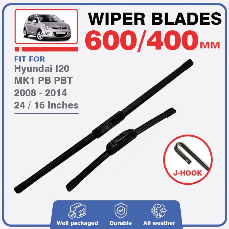 Lâminas De Limpador De Para-Brisa Hyundai I20 MK1 2008-2014 PB Janela Frontal 24 " + 16 " Acessórios De Carro Traseiro 2