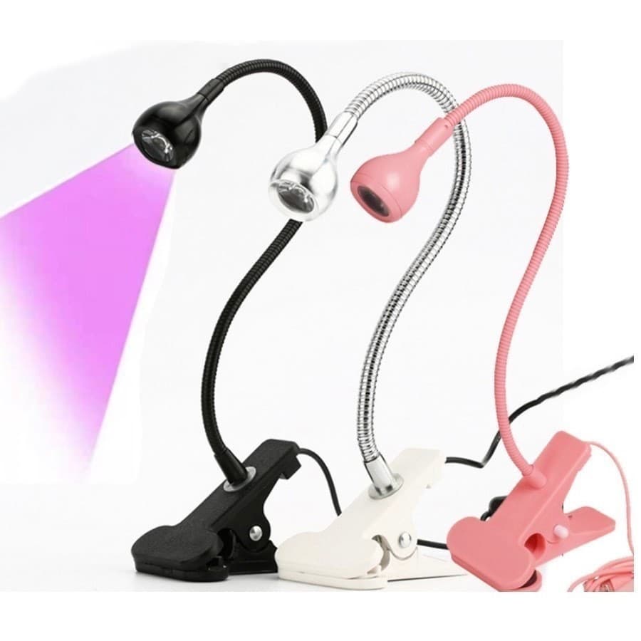 Mini Lâmpada Led USB De Mesa Com Clipe Flexível UV Para Unhas-S