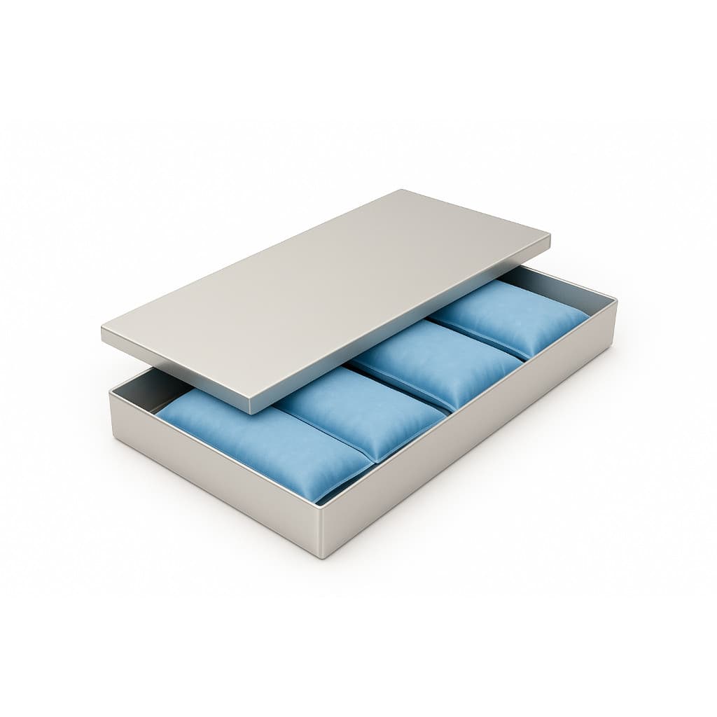 Pista Fria Mesa Térmica Refrigerada Portátil Inox 50x30 Cm