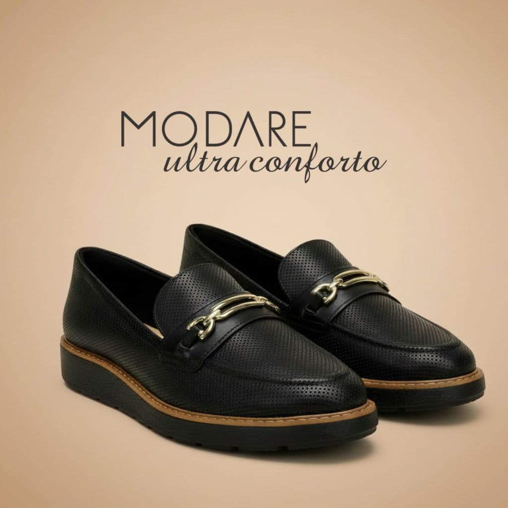 Sapato Mocassim Feminino Modare Ultraconfort Salto Baixo 3cm