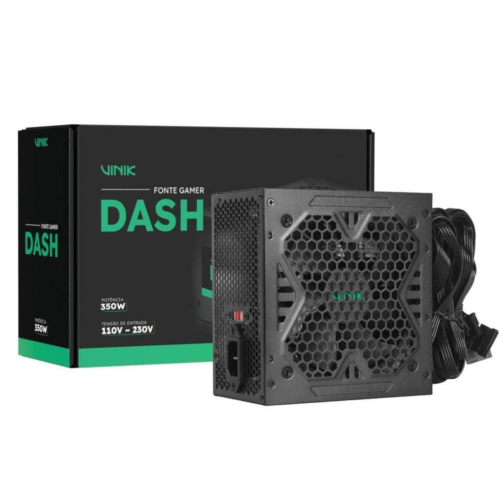 Fonte Computador PC Gamer Dash 350W Preto VFG350WPV3 Vinik