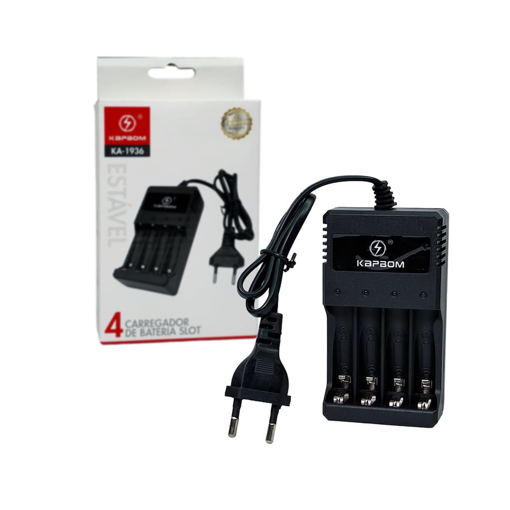 Carregador De Pilha AA AAA(palito) 1.2V Recarregavel 4 slots