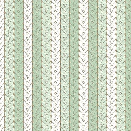 Tecido Tricoline Tricô Menta (Verde) - Fuxicos e Fricotes - 50 x 150 cm