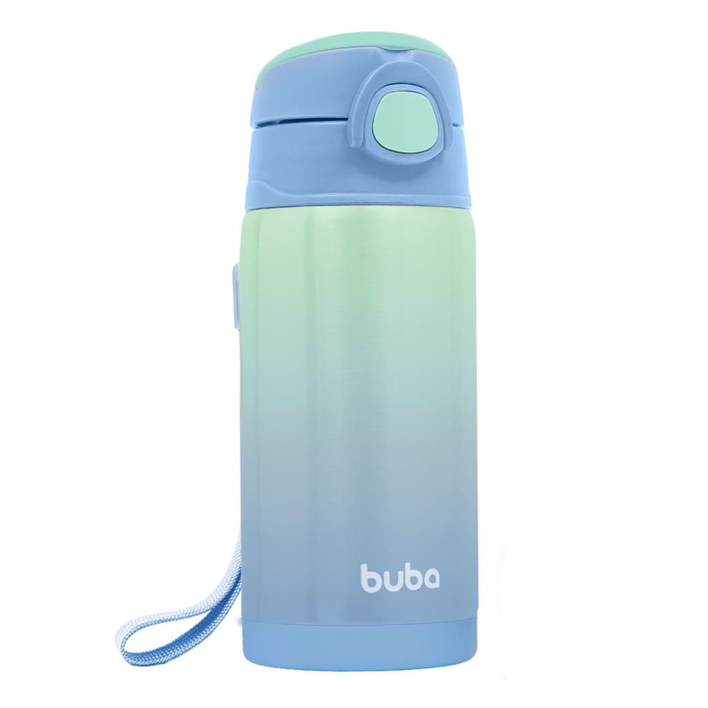 Garrafa Térmica Buba Parede Dupla Degradê Azul 400ml