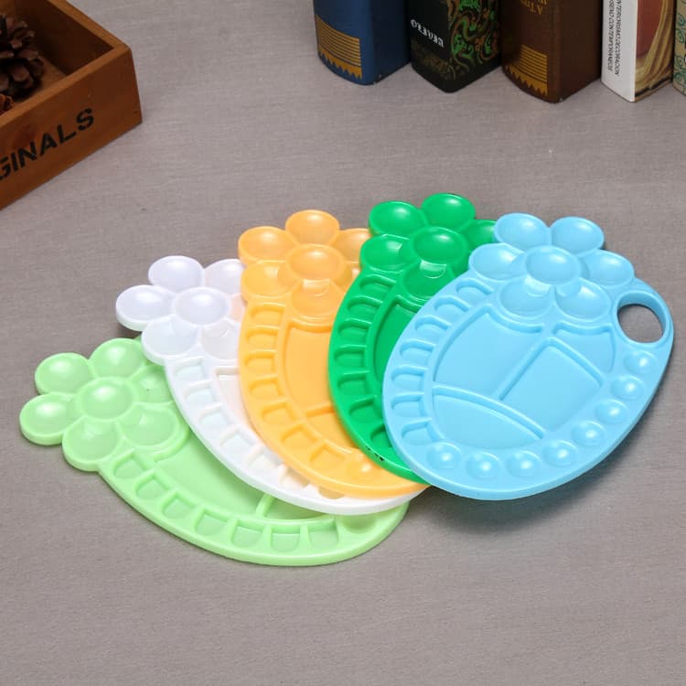 Paleta de cores de plástico de alta qualidade Pintura de arte infantil Pintura chinesa/Gouache/Acrílico/Paleta de aquare