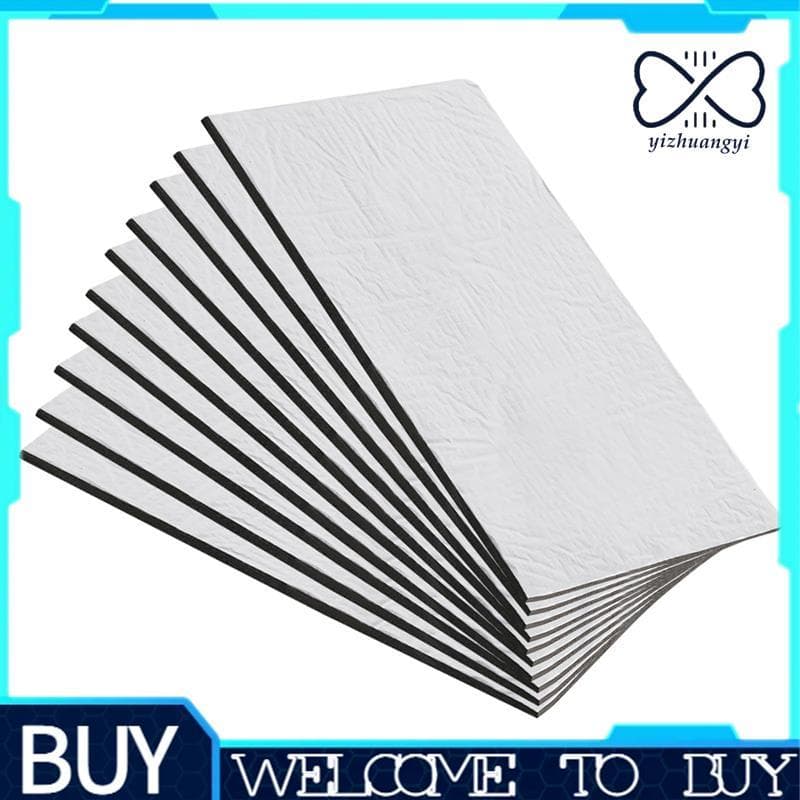 Tapete De Isolamento Acústico Para Carro , 10 Peças , À Prova D'água De Fogo , Autoadesivo ,