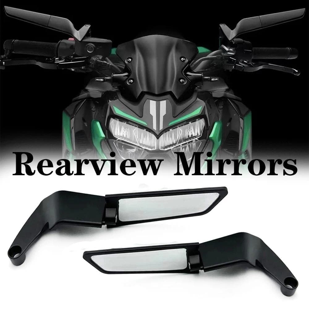 Para Kawasaki ER6N KLR650 ZRX1200 KLX300 X300 X250 Motocicleta Asa De Vento Fixa Espelho Retrovisor Competitivo Inverten