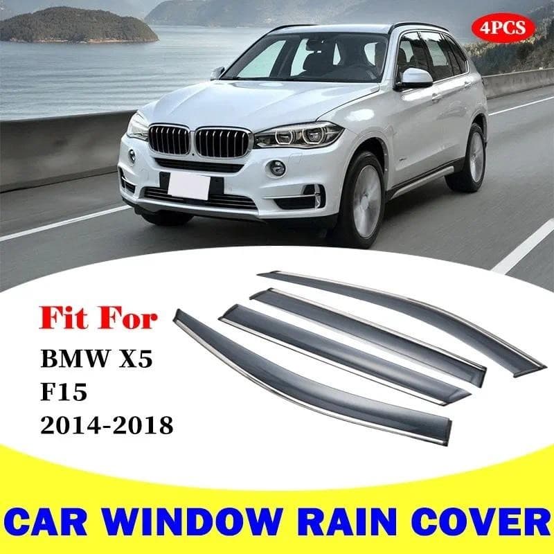 Para BMW X5 F15 Viseira Da Janela Do Carro Escudo De Chuva Defletores Toldo Guarnição Capa exterior Estilo Acessórios Pe