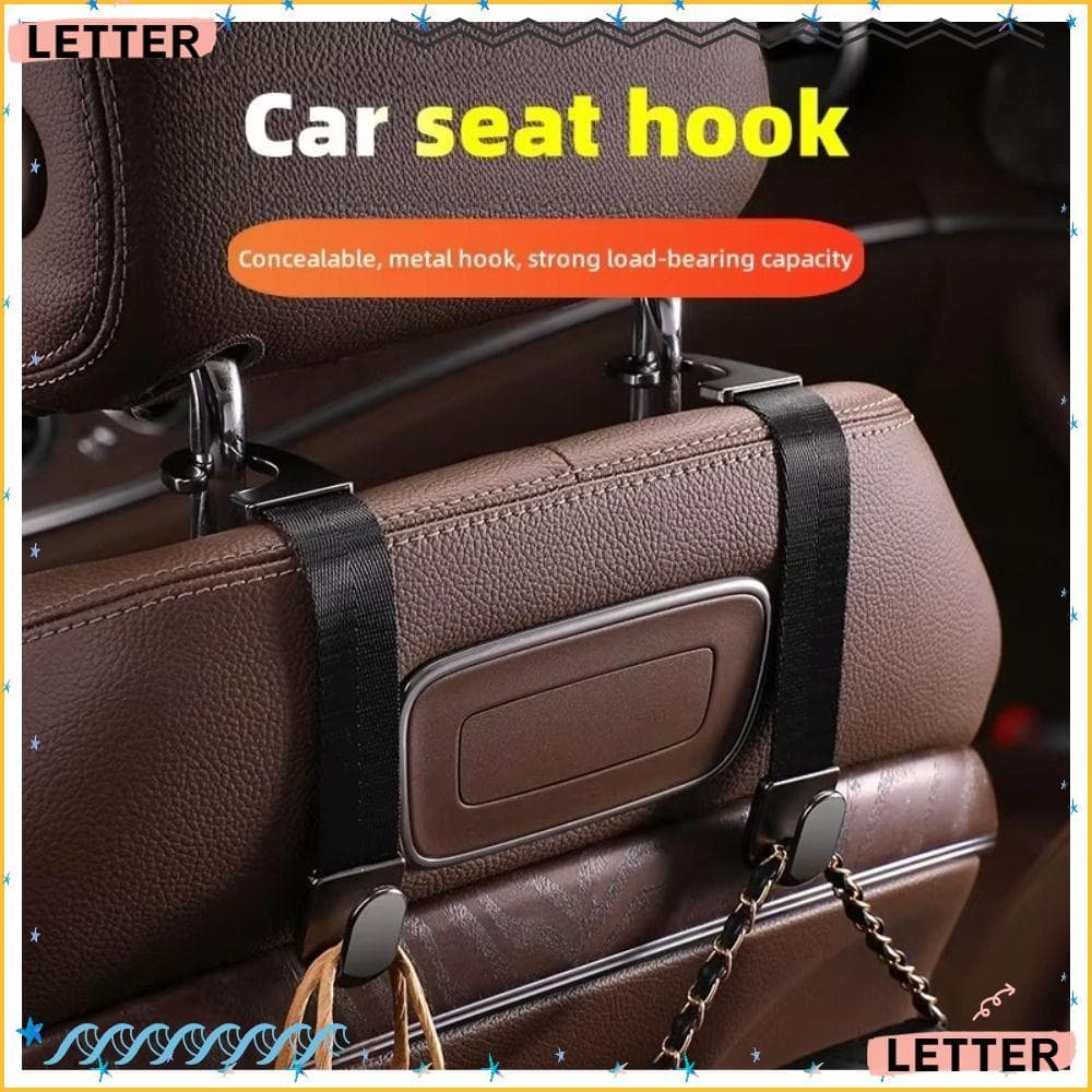 Gancho De Traseiro Do Assento Da Carta , Encosto De Cabeça De Carro Resistente Ao Desgaste De Couro De Camurça , Fácil D
