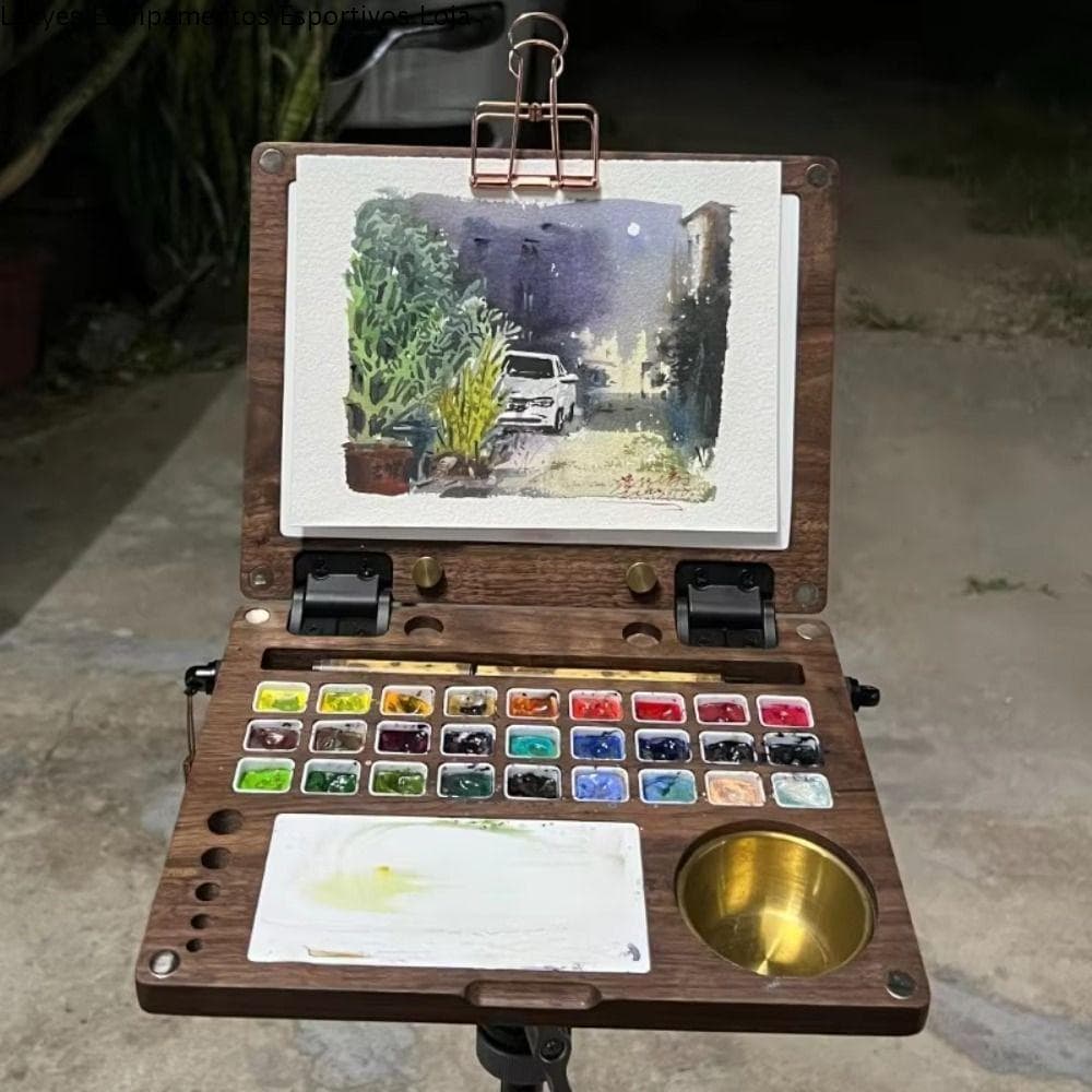 Caixa De Aquarela LACYES , Paleta De Tinta Dobrável Multifuncional De 27 Grades , À Prova D'água