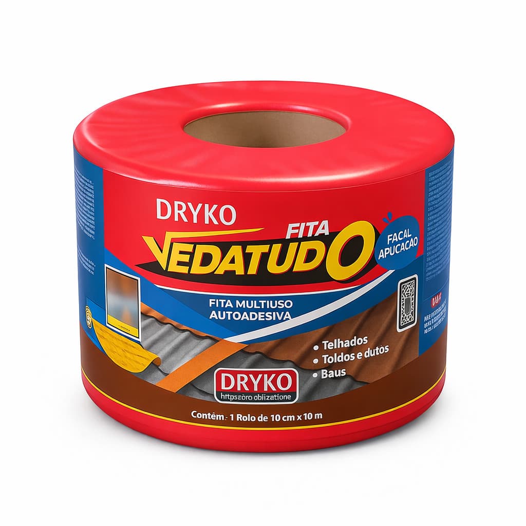 Manta Asfáltica Terracota Telhado Auto Adesiva 10cm X 10m