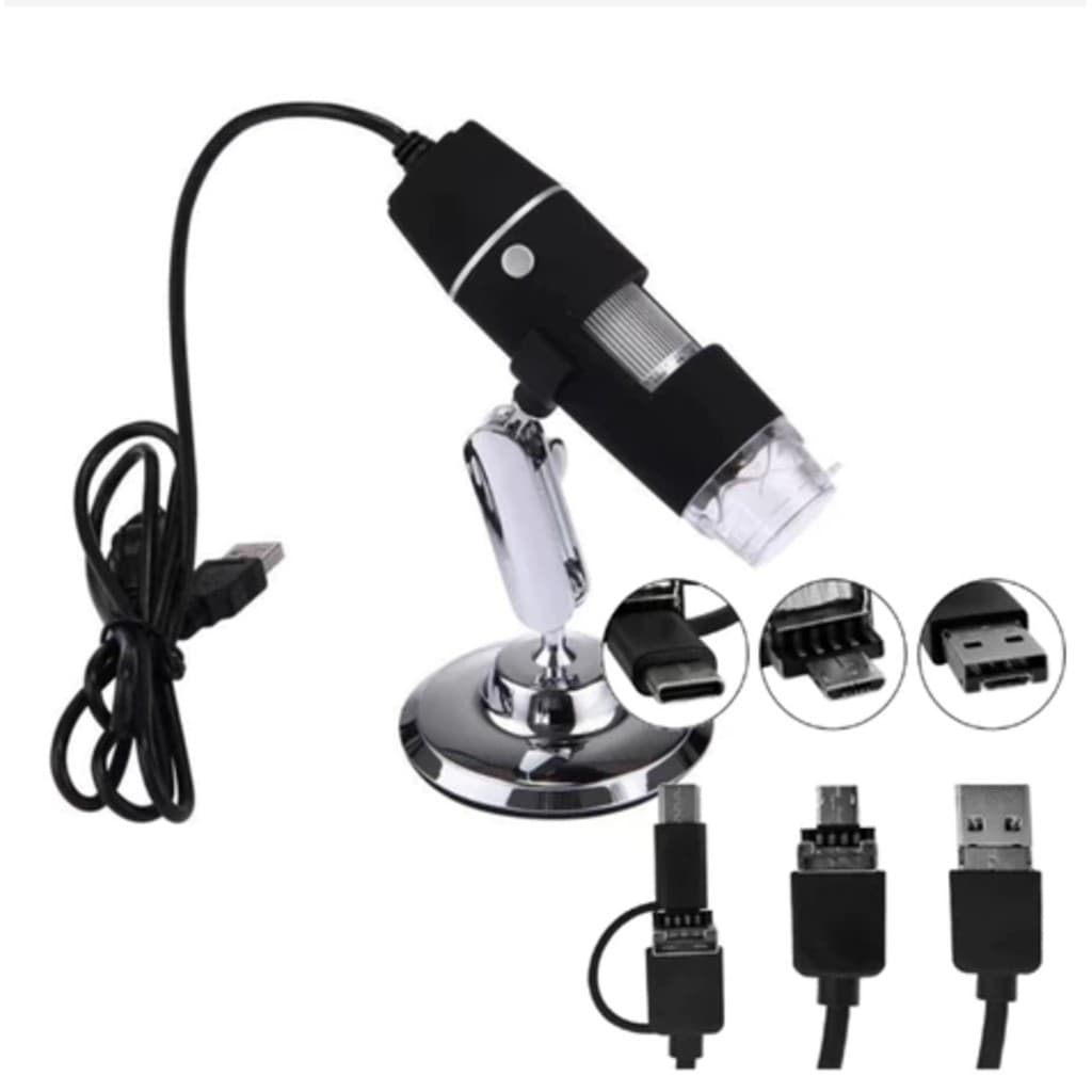 Microscópio Digital USB HD Zoom 1600x Profissional Câmera 2MP