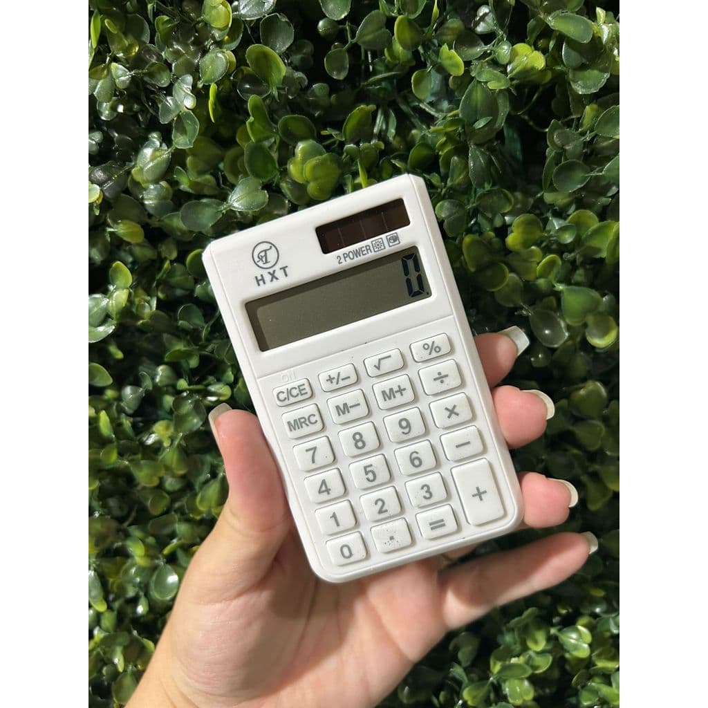 Mini Calculadora Portátil HXT – Display Grande | Dupla Alimentação