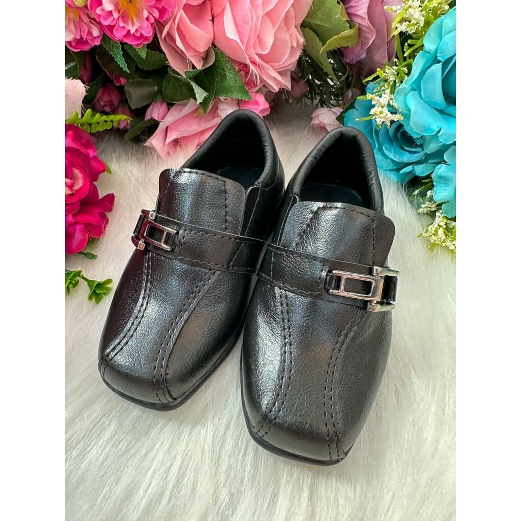 Sapato Social Infantil Preto Fosco | D Milan