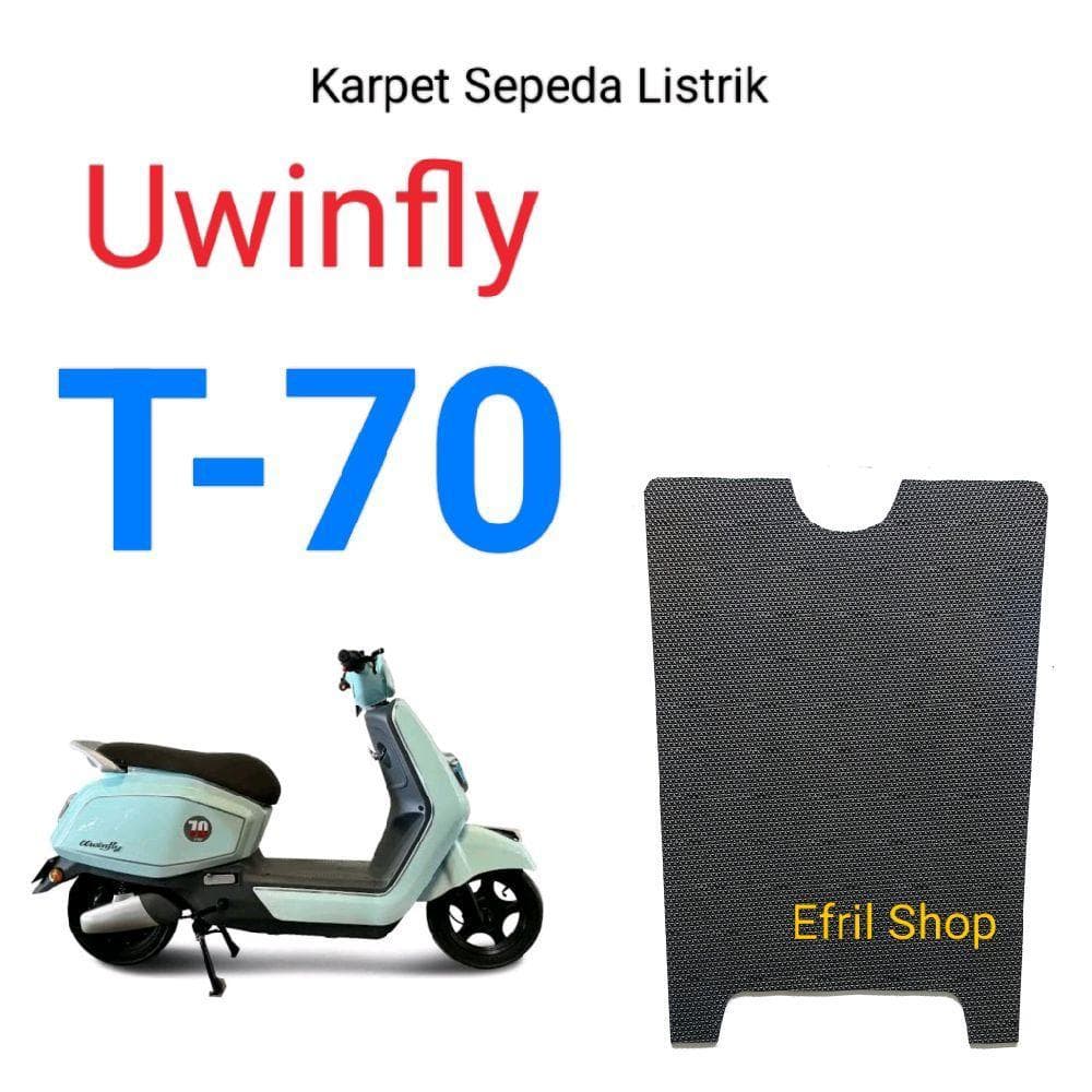 Tapete De Bicicleta Elétrica T70 MATERIAL De Borracha Uwinfly T70 Ou T 70 Cor Preta
