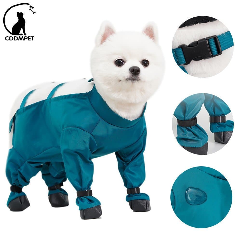 Bota De Pata De Cachorro À Prova D'água Leggings Botas Ajustáveis Com Alça Calças Anti-Sujeira Para Animais De Estimação