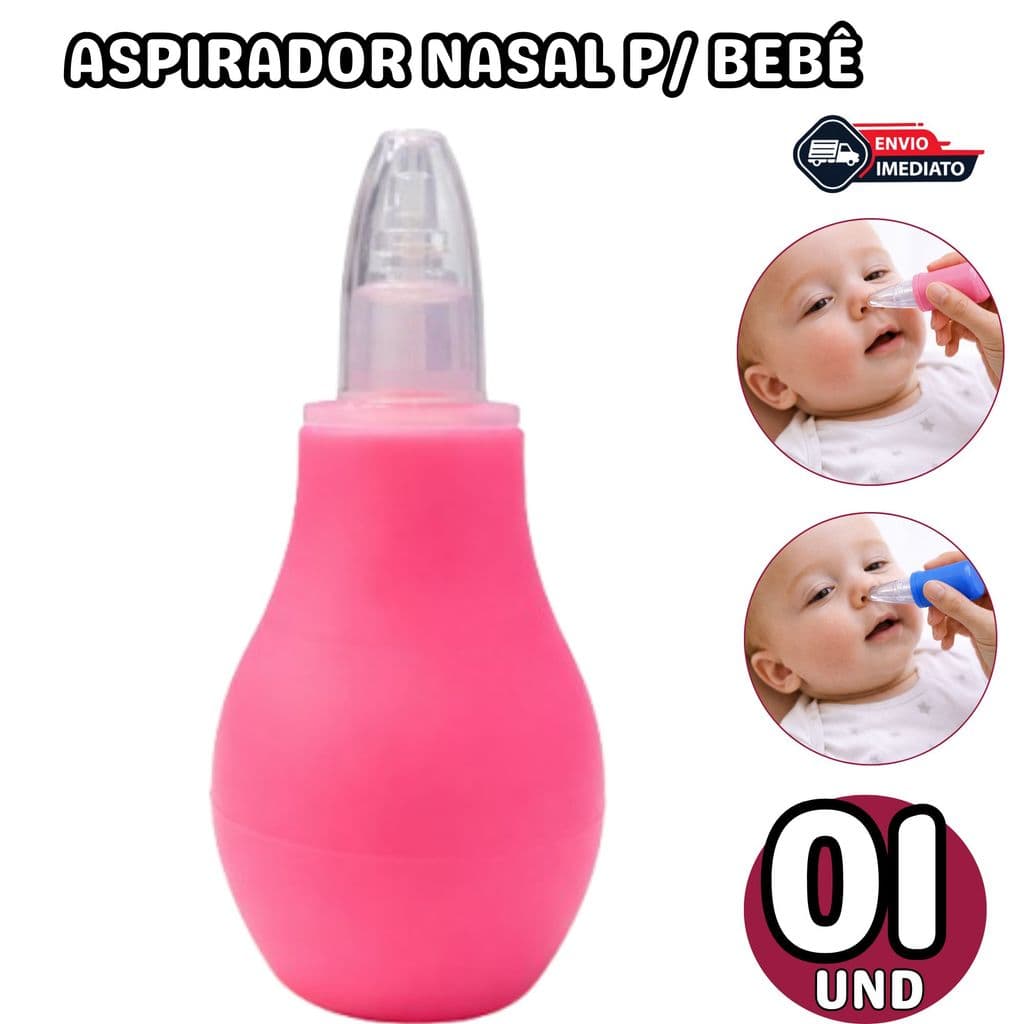 Aspirador Nasal Para Bebê Em Silicone Macio - Removedor De Secreção Infantil Seguro e Fácil De Usar