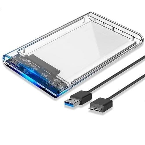 Case para HD/SSD 2.5” USB 3.0 – Transparente Alta Velocidade