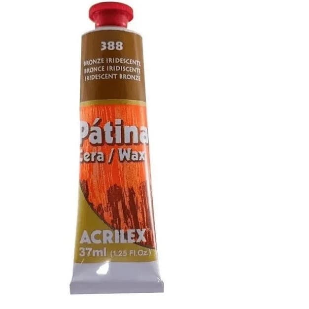 Pátina Em Cera Para Efeito De Envelhecimento 37ml Acrilex Cor 388-bronze Iridescente